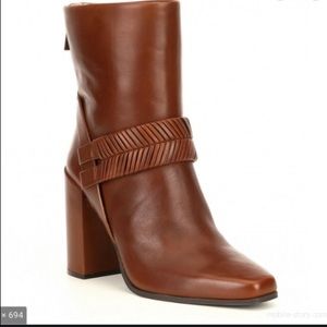 AD & Daughters leather block heel square toe